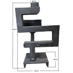 Toptsou T15 Σόμπα Pellet Χωρίς Ρεύμα 9kW Μαύρο